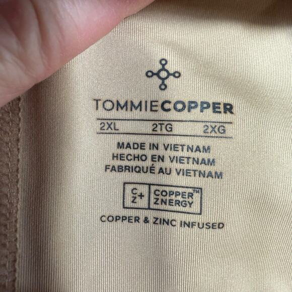 Tommie Copper Women's Shoulder Support Compression Bra Front Zipper 2XL Nude - Picture 5 of 9